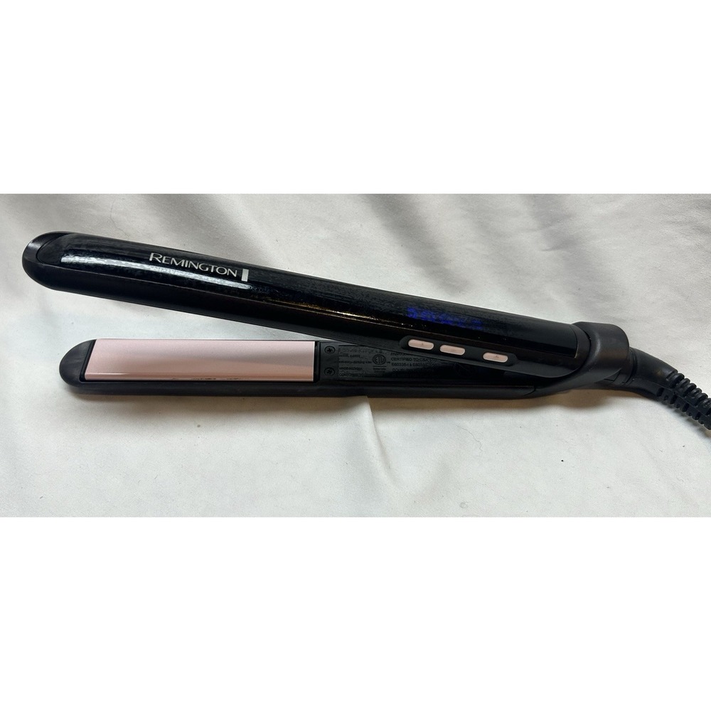 REMINGTON 1" PEARL CERAMIC FLAT IRON, HAIR STRAIGHTENER - BLACK
